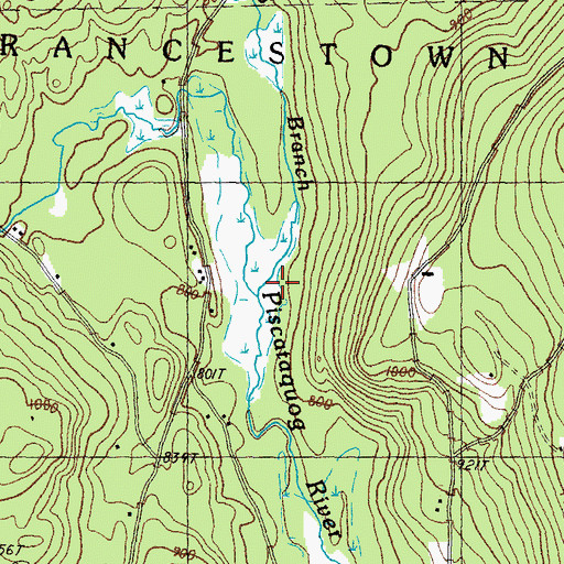 Topographic Map of Collins Brook, NH