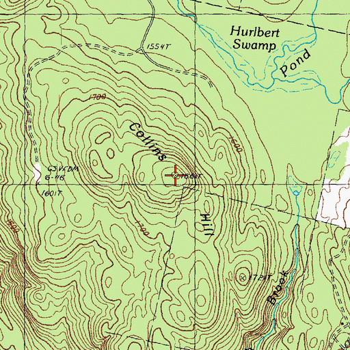 Topographic Map of Collins Hill, NH