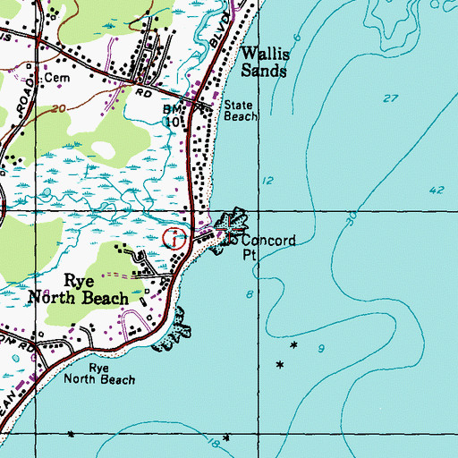 Topographic Map of Concord Point, NH