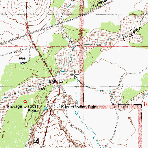 Topographic Map of Ninemile Wash, AZ