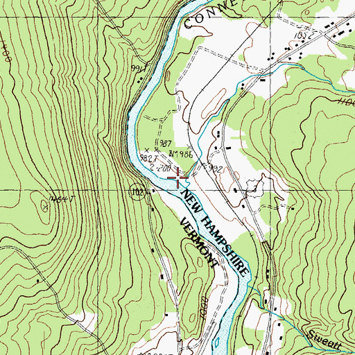 Topographic Map of Cone Brook, NH