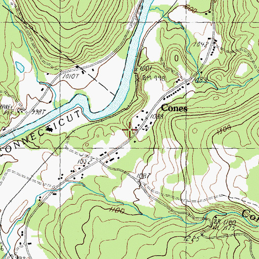Topographic Map of Cone School, NH