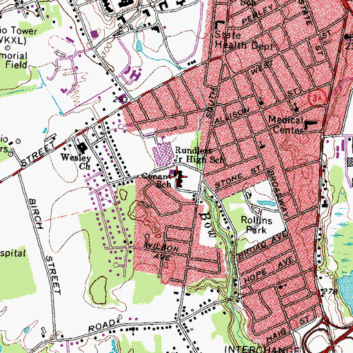 Topographic Map of Consant School, NH