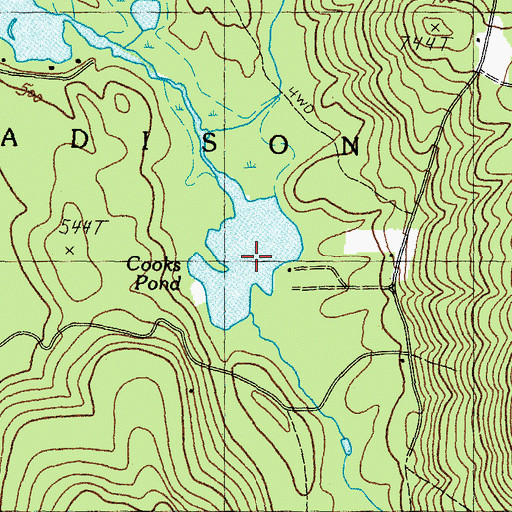 Topographic Map of Cooks Pond, NH