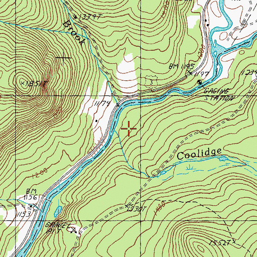 Topographic Map of Coolidge Brook, NH