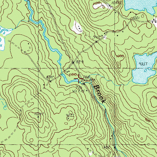Topographic Map of Coolidge Cemetery, NH