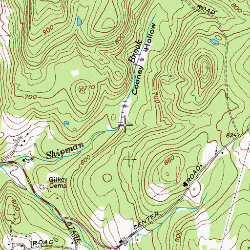 Topographic Map of Cooney Hollow, NH