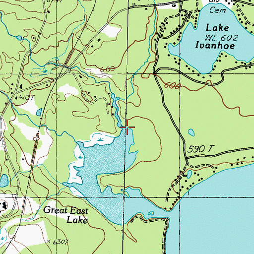 Topographic Map of Copp Brook, NH