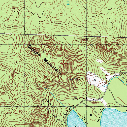 Topographic Map of Cotton Mountain, NH