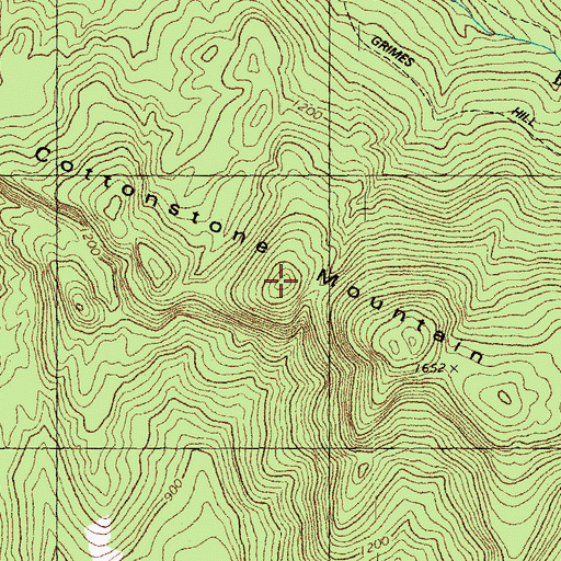 Topographic Map of Cottonstone Mountain, NH