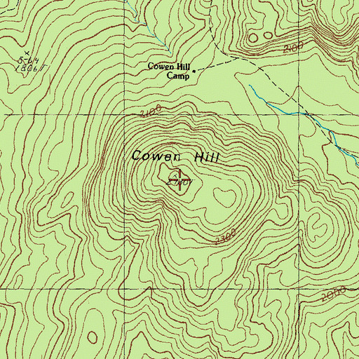 Topographic Map of Cowen Hill, NH