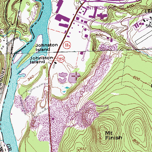 Topographic Map of Cranberry Pond, NH