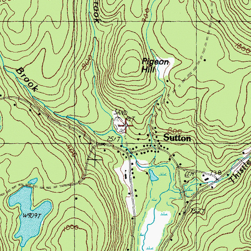 Topographic Map of Crate Brook, NH
