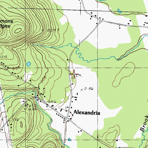 Topographic Map of Crawford Cemetery, NH