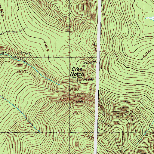 Topographic Map of Cree Notch, NH