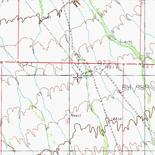 Topographic Map of Ninemile Well, AZ