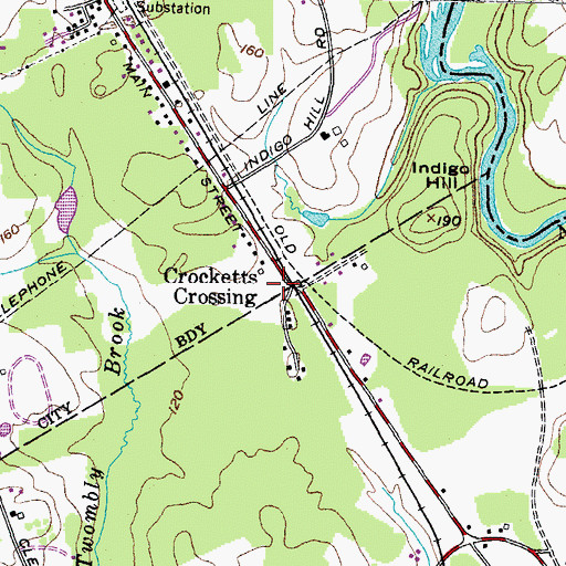 Topographic Map of Crocketts Crossing, NH