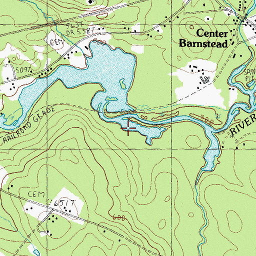 Topographic Map of Crooked Run, NH