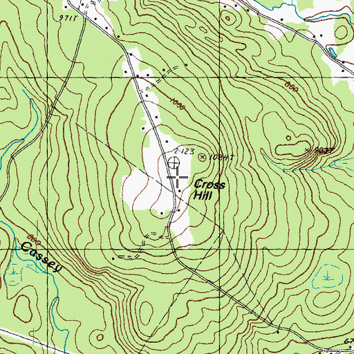 Topographic Map of Cross Hill, NH