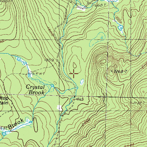 Topographic Map of Crystal Brook, NH