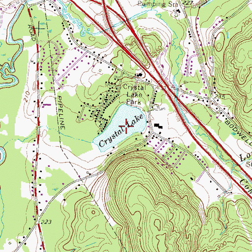 Topographic Map of Crystal Lake, NH