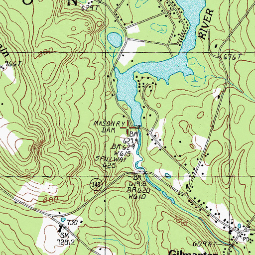 Topographic Map of Crystal Lake, NH