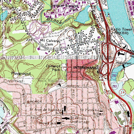 Topographic Map of Cullerot Park, NH