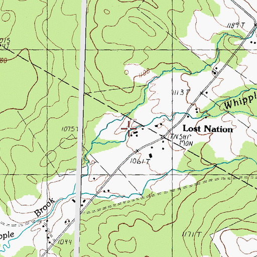 Topographic Map of Cummings Brook, NH