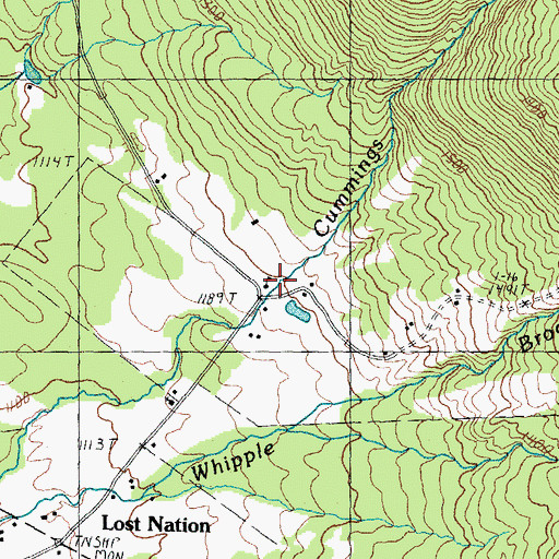 Topographic Map of Cummings School, NH