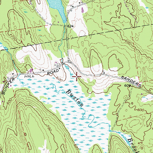 Topographic Map of Currier Brook, NH