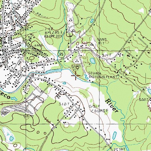 Topographic Map of Dames Brook, NH