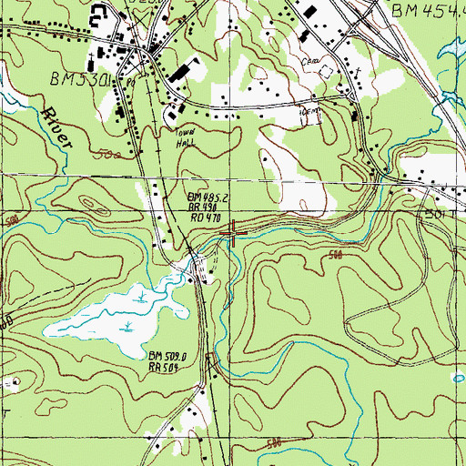 Topographic Map of Dan Hole River, NH