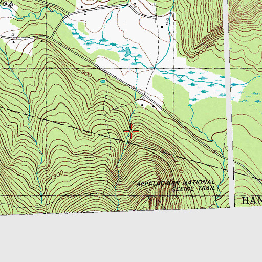 Topographic Map of Dartmouth Outing Club Trail, NH