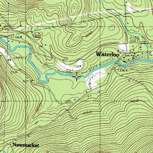 Topographic Map of Davis Brook, NH