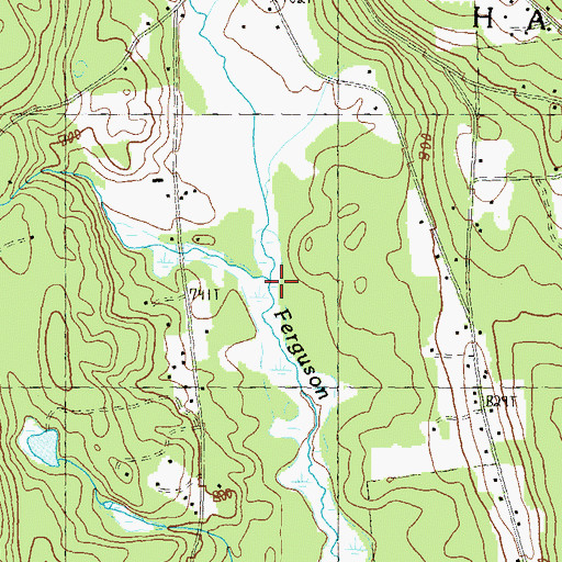 Topographic Map of Davis Brook, NH