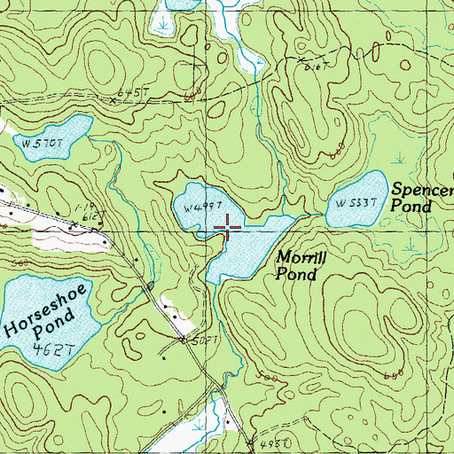 Topographic Map of Davis Brook, NH