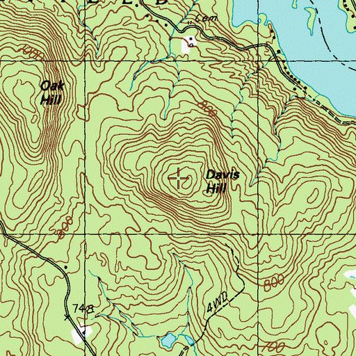 Topographic Map of Davis Hill, NH