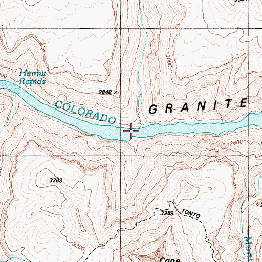 Topographic Map of Ninetyfour Mile Creek, AZ