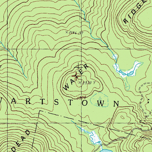Topographic Map of Dead Water Ridge, NH