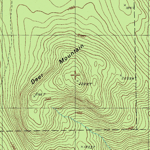 Topographic Map of Deer Mountain, NH