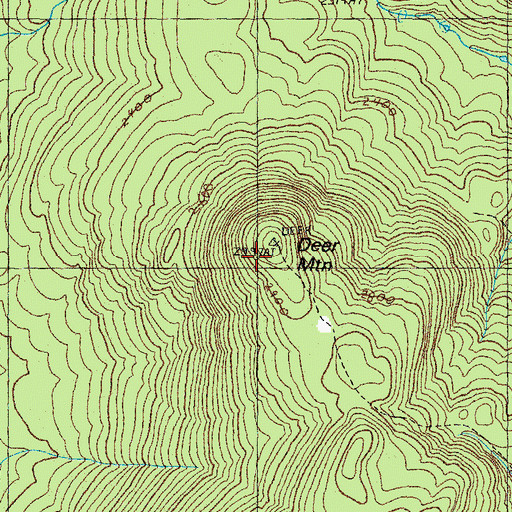 Topographic Map of Deer Mountain, NH