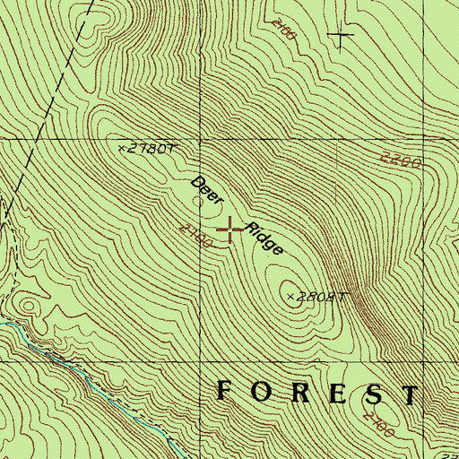 Topographic Map of Deer Ridge, NH