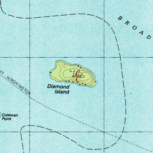 Topographic Map of Diamond Island, NH