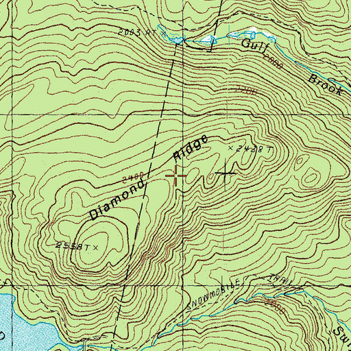 Topographic Map of Diamond Ridge, NH