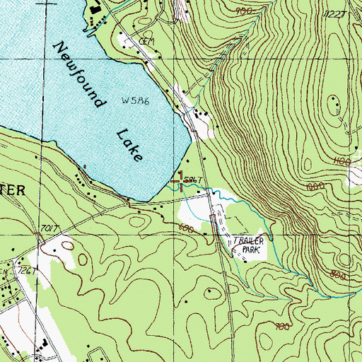 Topographic Map of Dick Brown Brook, NH