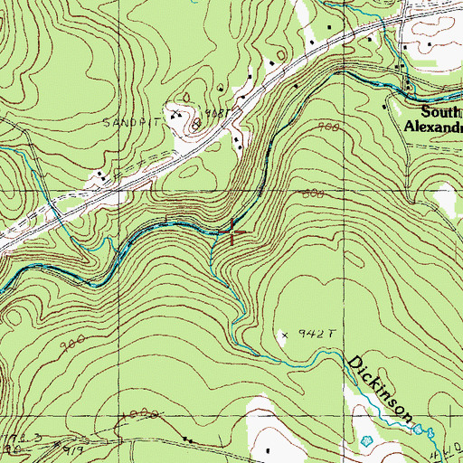 Topographic Map of Dickinson Brook, NH