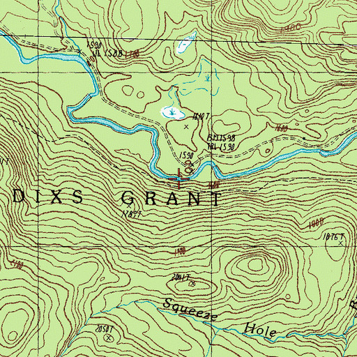 Topographic Map of Dixie Dam, NH