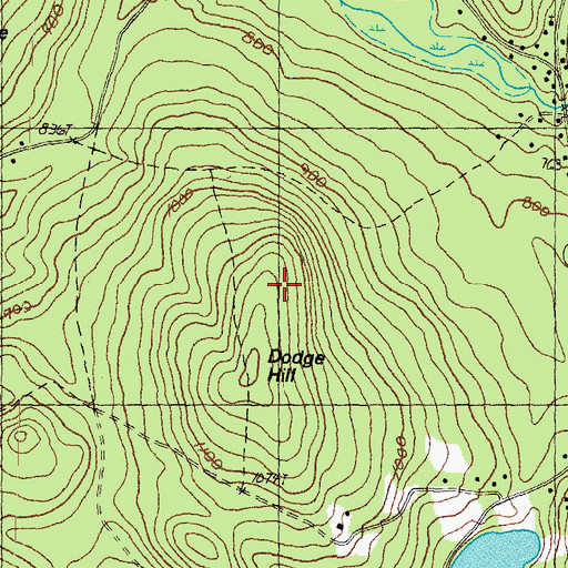 Topographic Map of Dodge Hill, NH