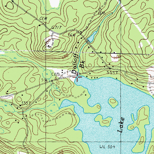 Topographic Map of Dolloff Brook, NH
