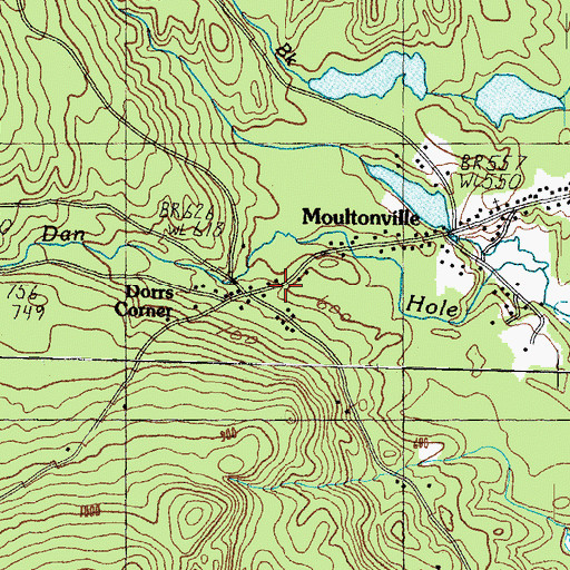 Topographic Map of Dorrs Corner, NH